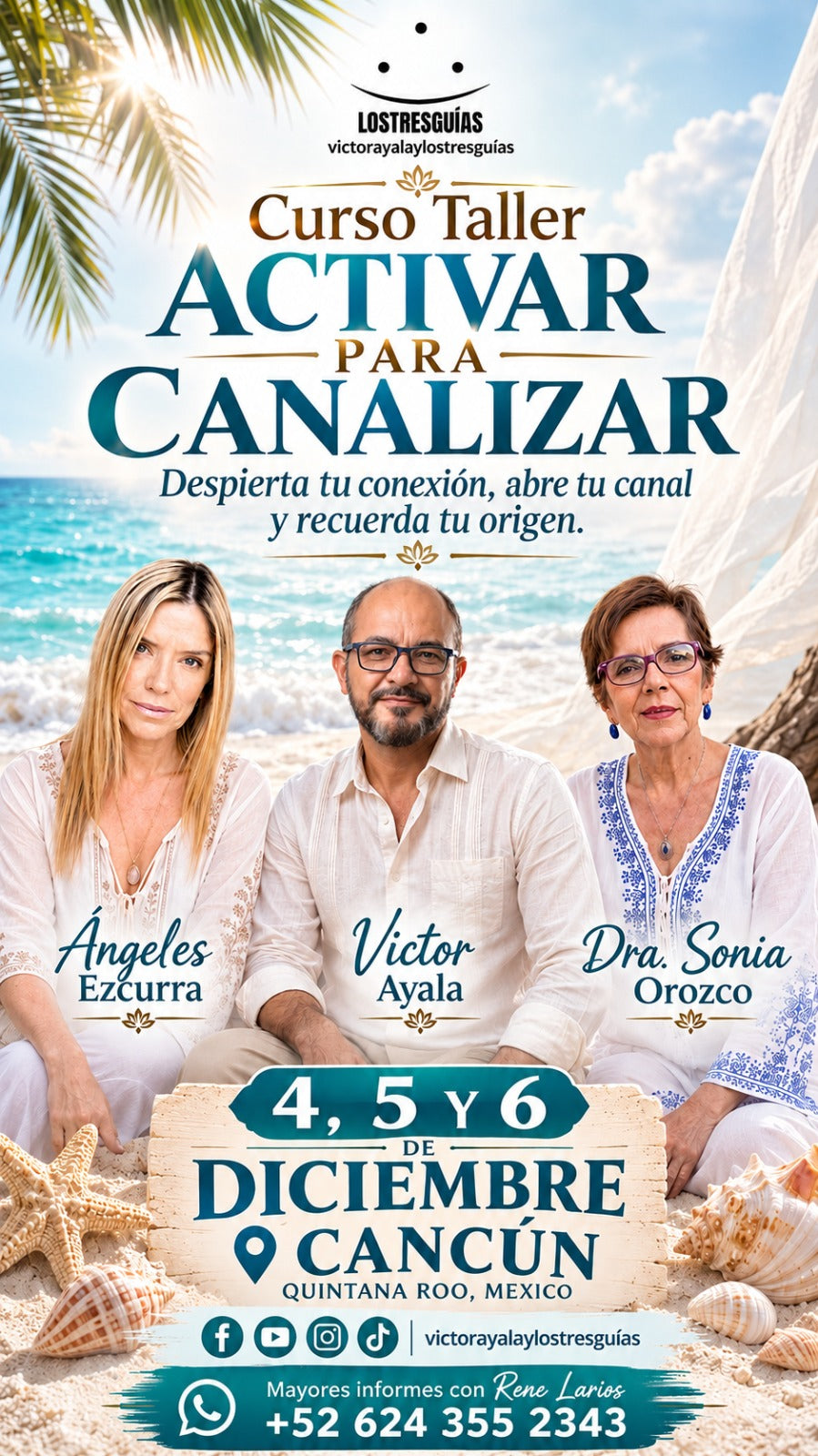 Curso Taller Cancún Activar para Canalizar - 4, 5 y 6 de Diciembre de 2026