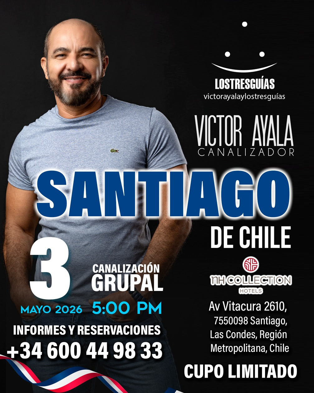 Canalización Grupal en Santiago de Chile – 3 de Mayo 2026, 5:00 PM - Víctor Ayala y Los Tres Guías