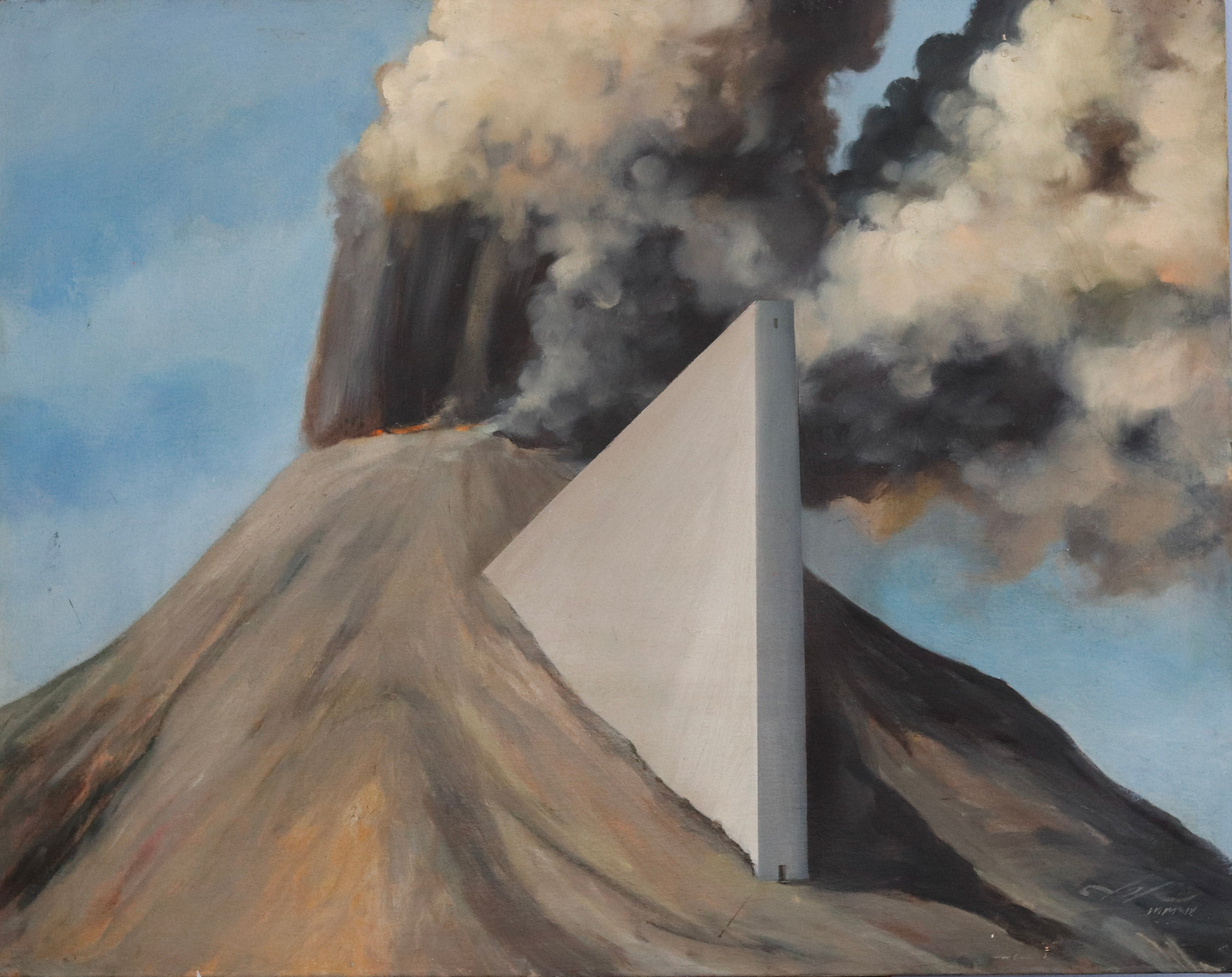 Muro en el volcán