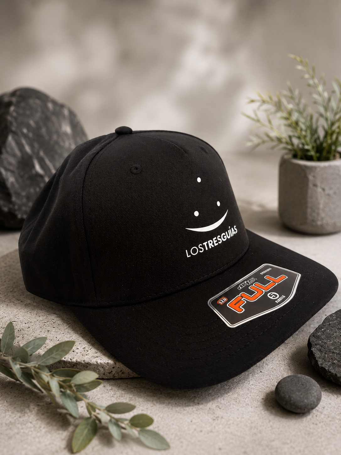 Gorra fitted cap. Negra 3G